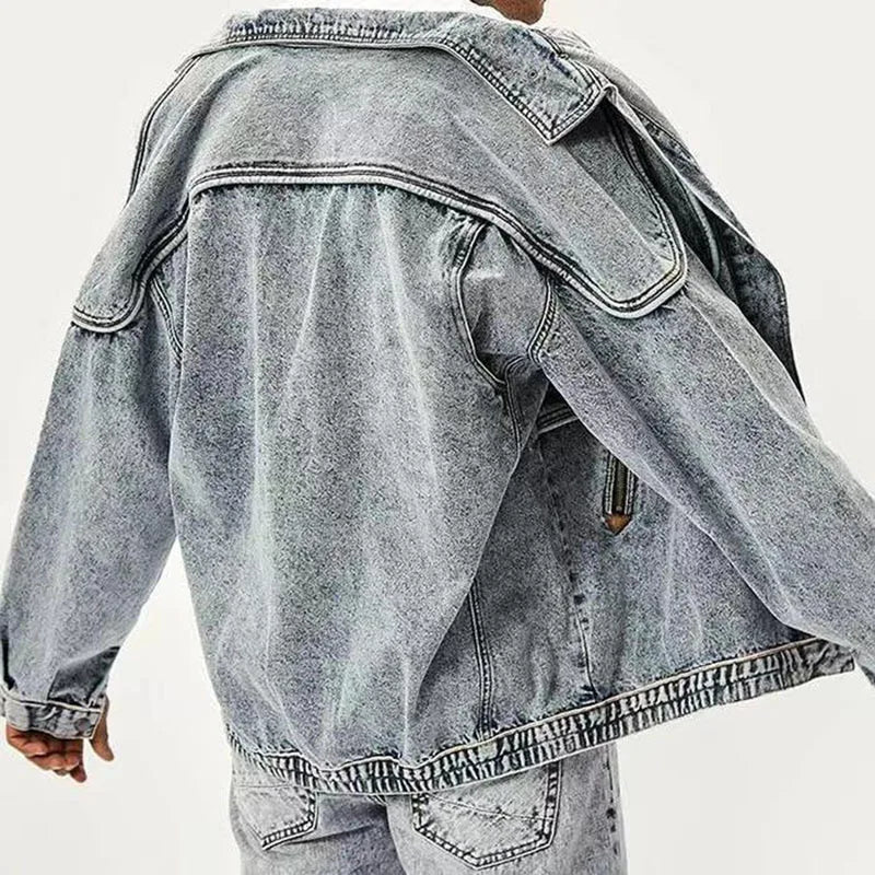 Flattering Slim Fit Vintage Denim Jacket