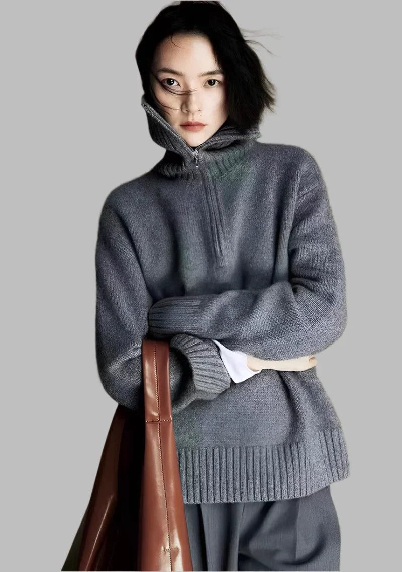 Cozy Thick Knit Casual Turtleneck Sweater