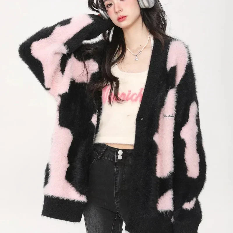 Women Cool Cozy Oversized Knitted Cardigan
