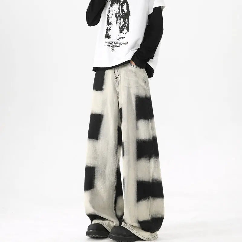 Baggy Men Fashion Retro Wide Leg Jeans