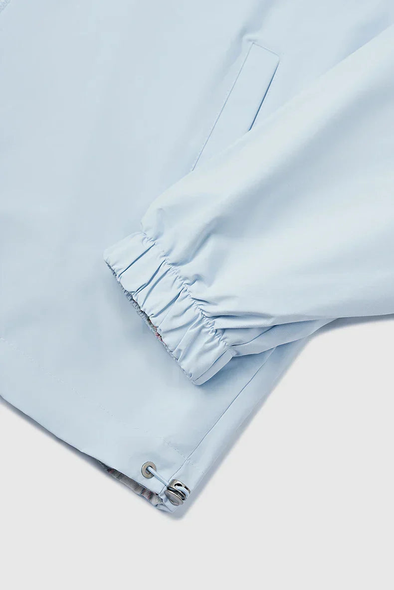 Solid Color Zip-Up Windbreaker Jacket