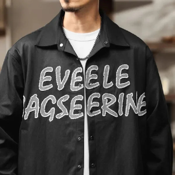 Flattering Vintage Loose Casual Letter Jacket