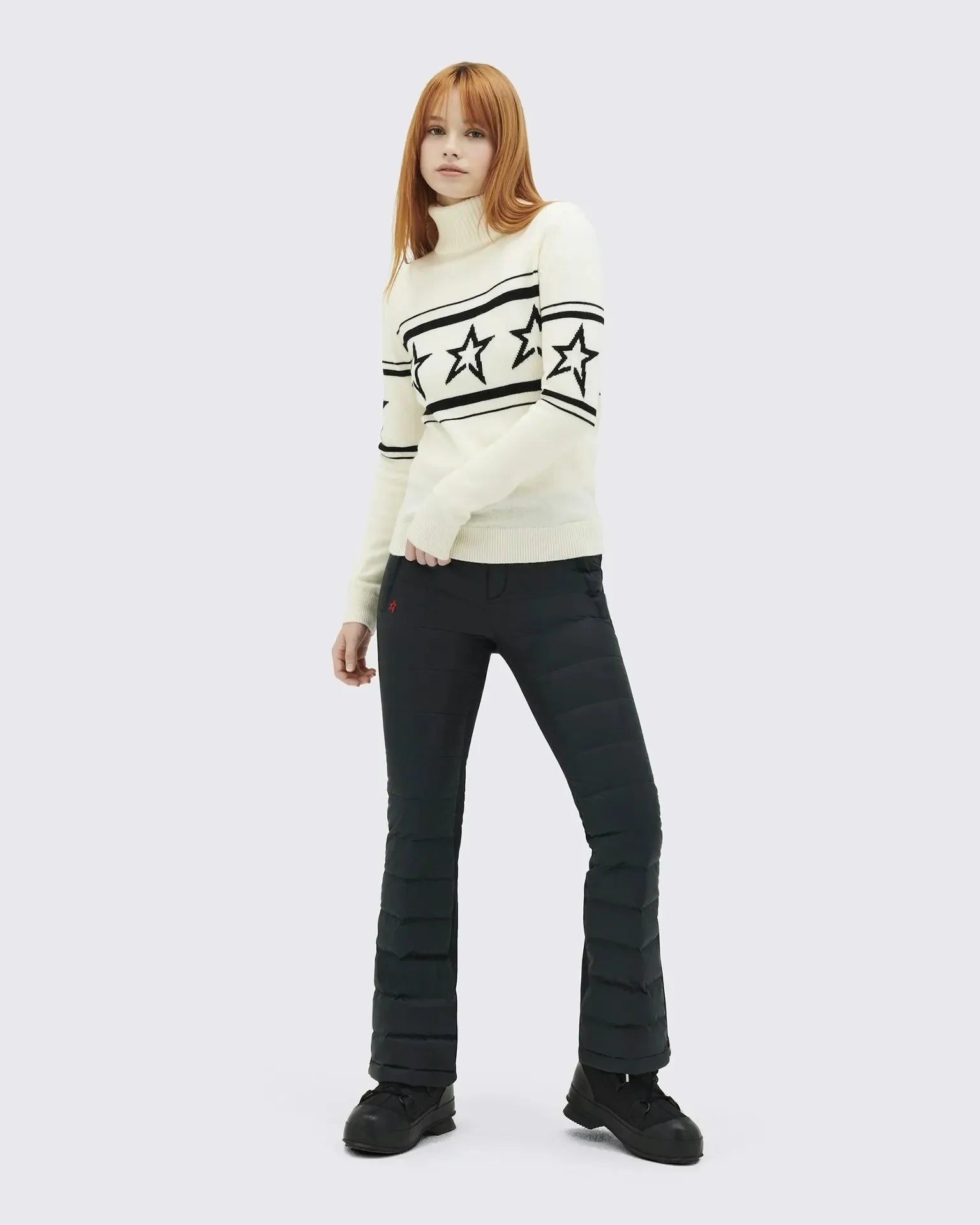 Star Pattern Turtleneck Sweater