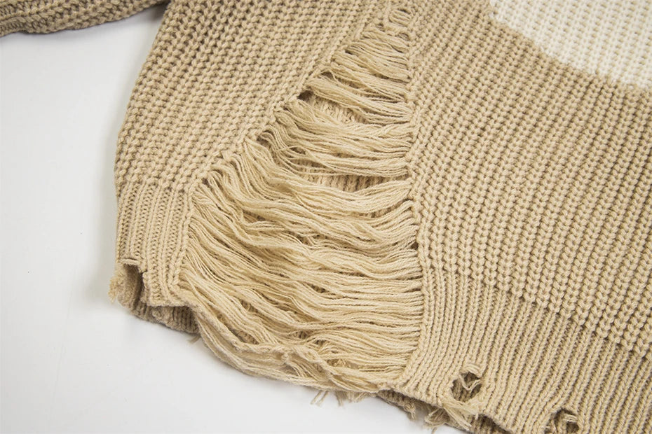 Distressed Number 9 Sweater