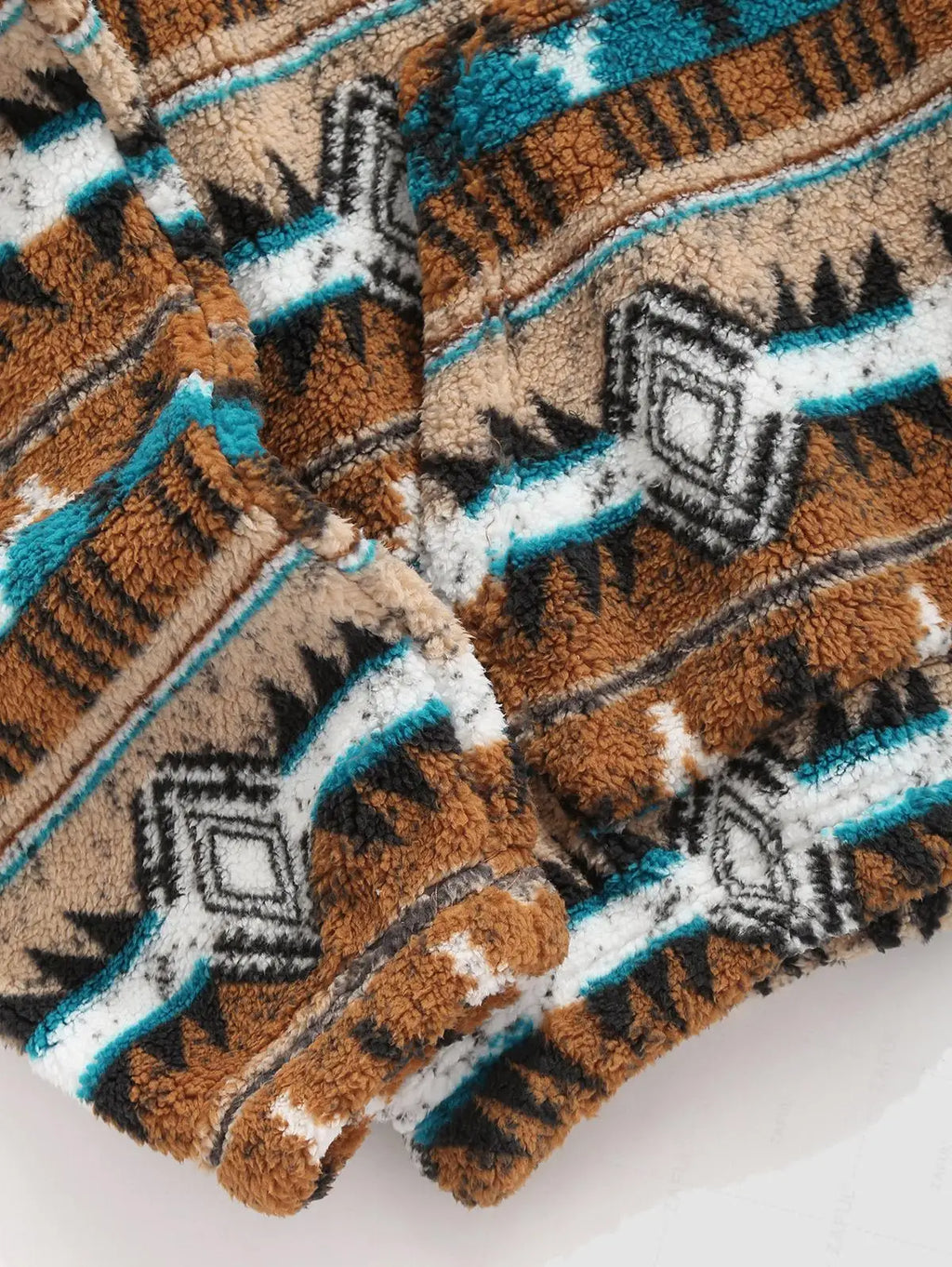 Men's Aztec Print Polar Fleece Sweatshirt