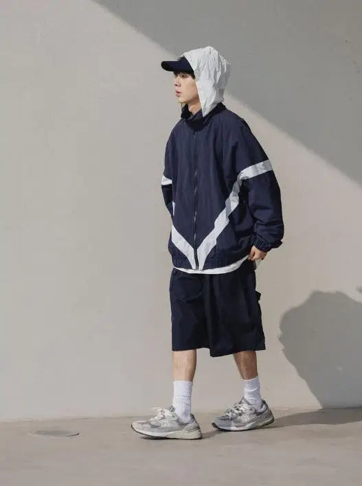 Waterproof Patchwork Varsity Jacket