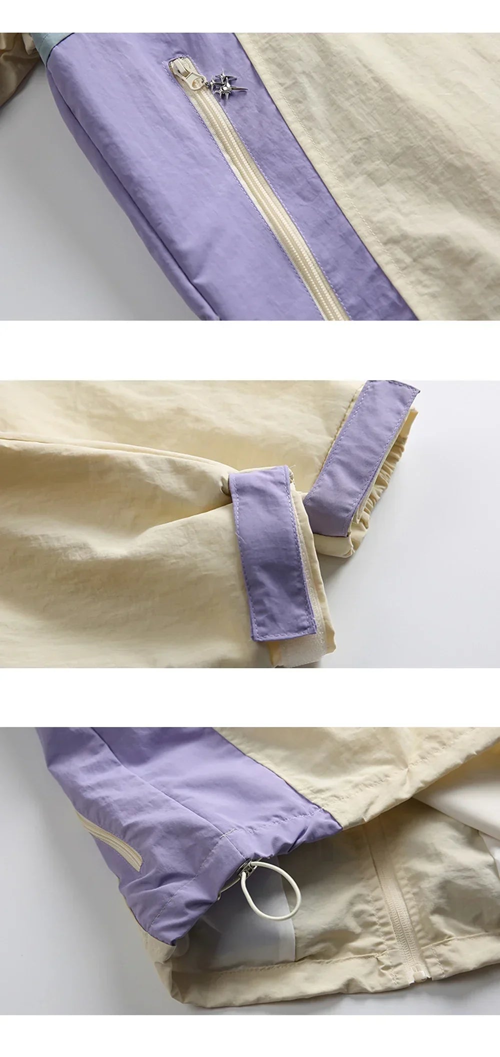 Patchwork Windbreaker Jacket