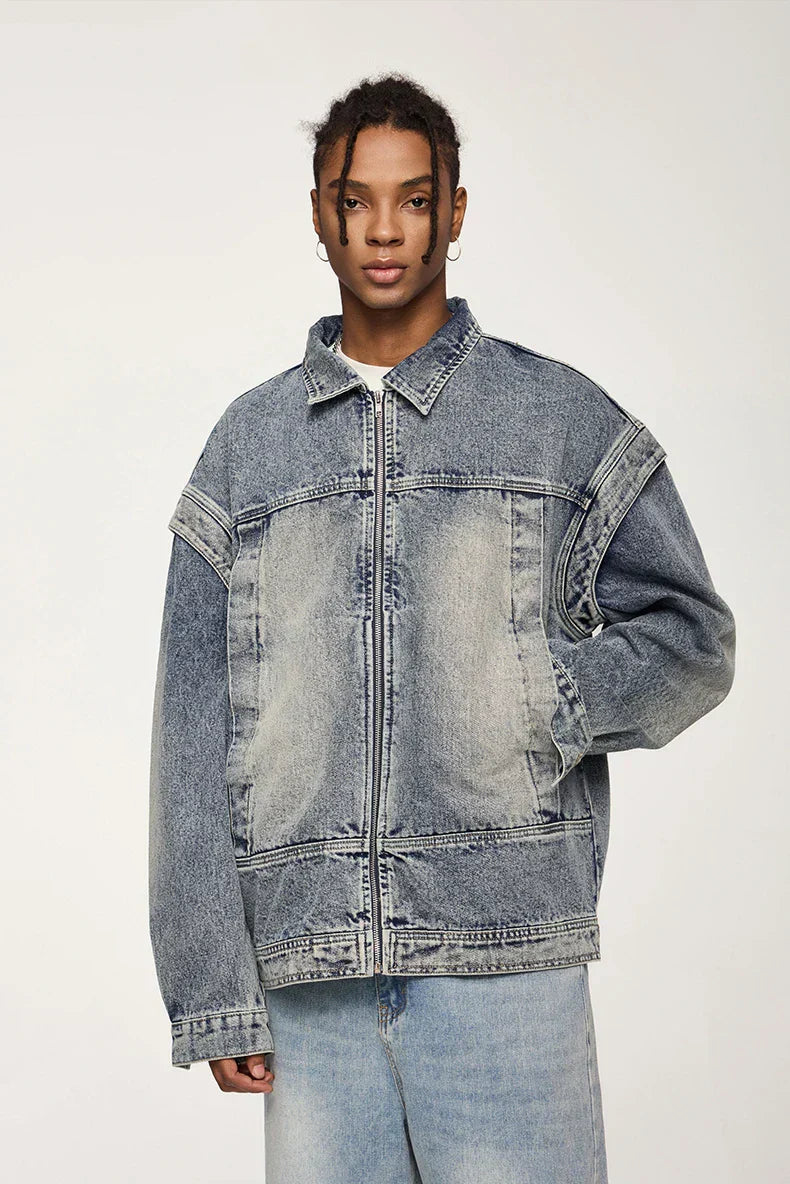 Washed Sandy Denim Jacket