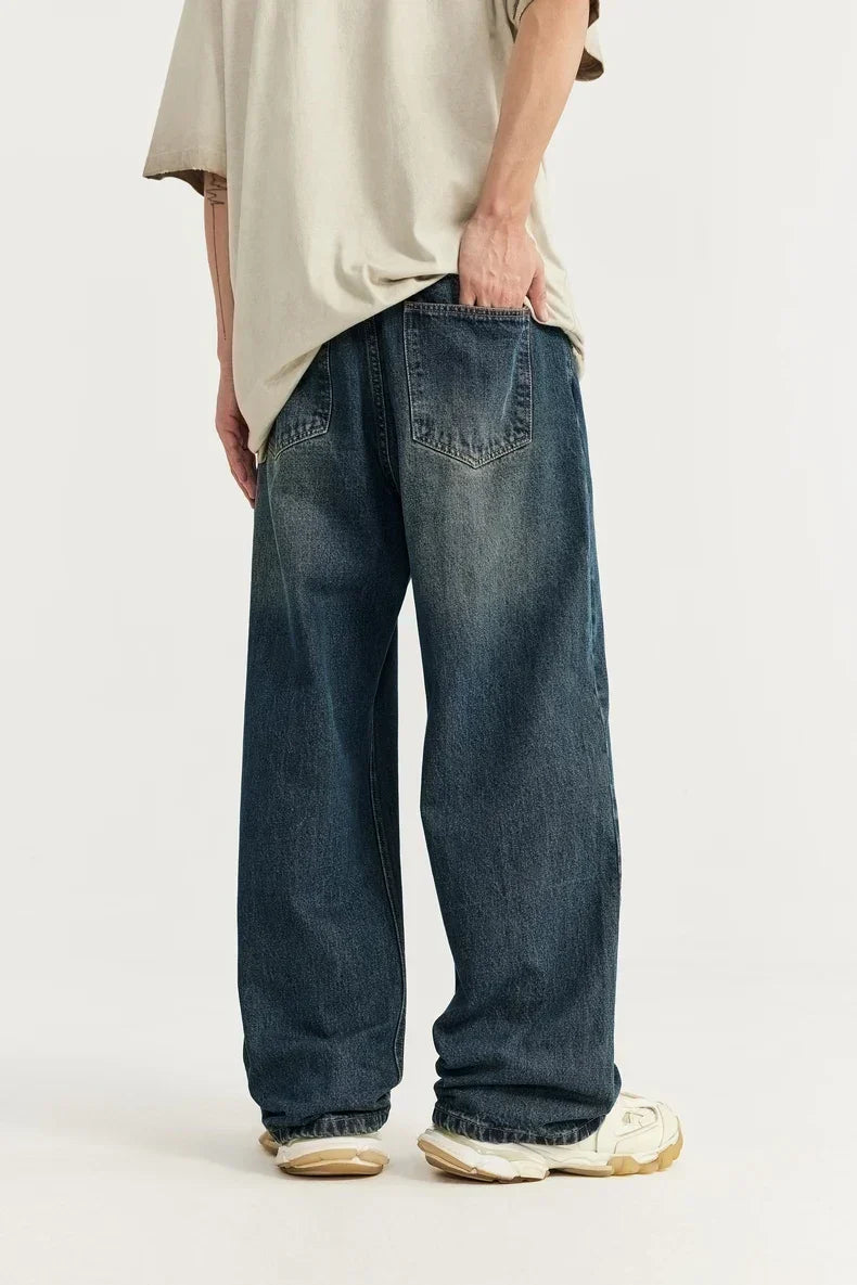 Washed Vintage Loose Jeans