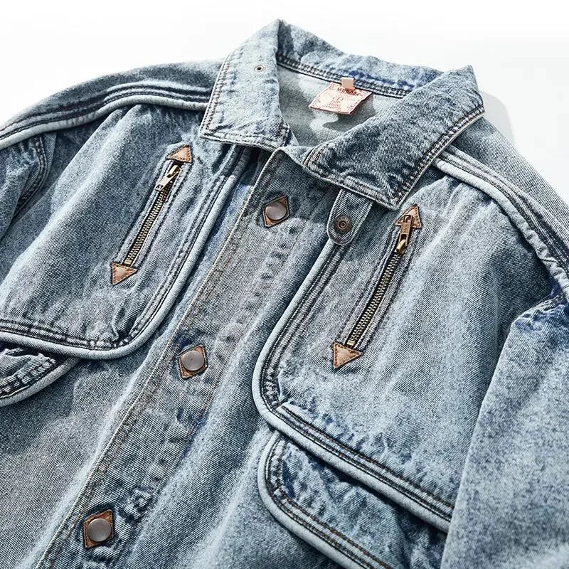 Flattering Slim Fit Vintage Denim Jacket