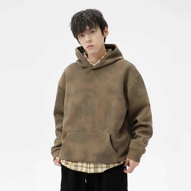 Letter Embroidery Tie-dye Hoodie