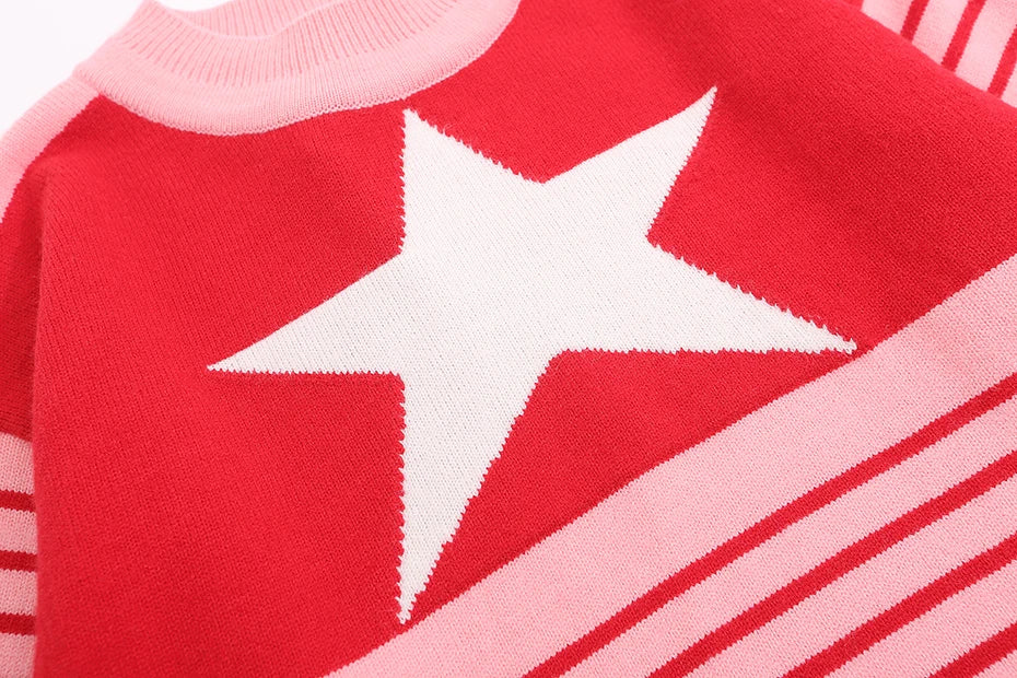 Y2K Star Stripes Sweater