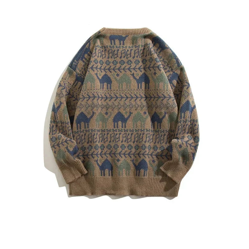 Men Cozy Winter Knit Pullover Sweater