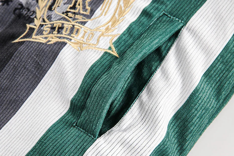 Retro Stripe Puffer Jacket