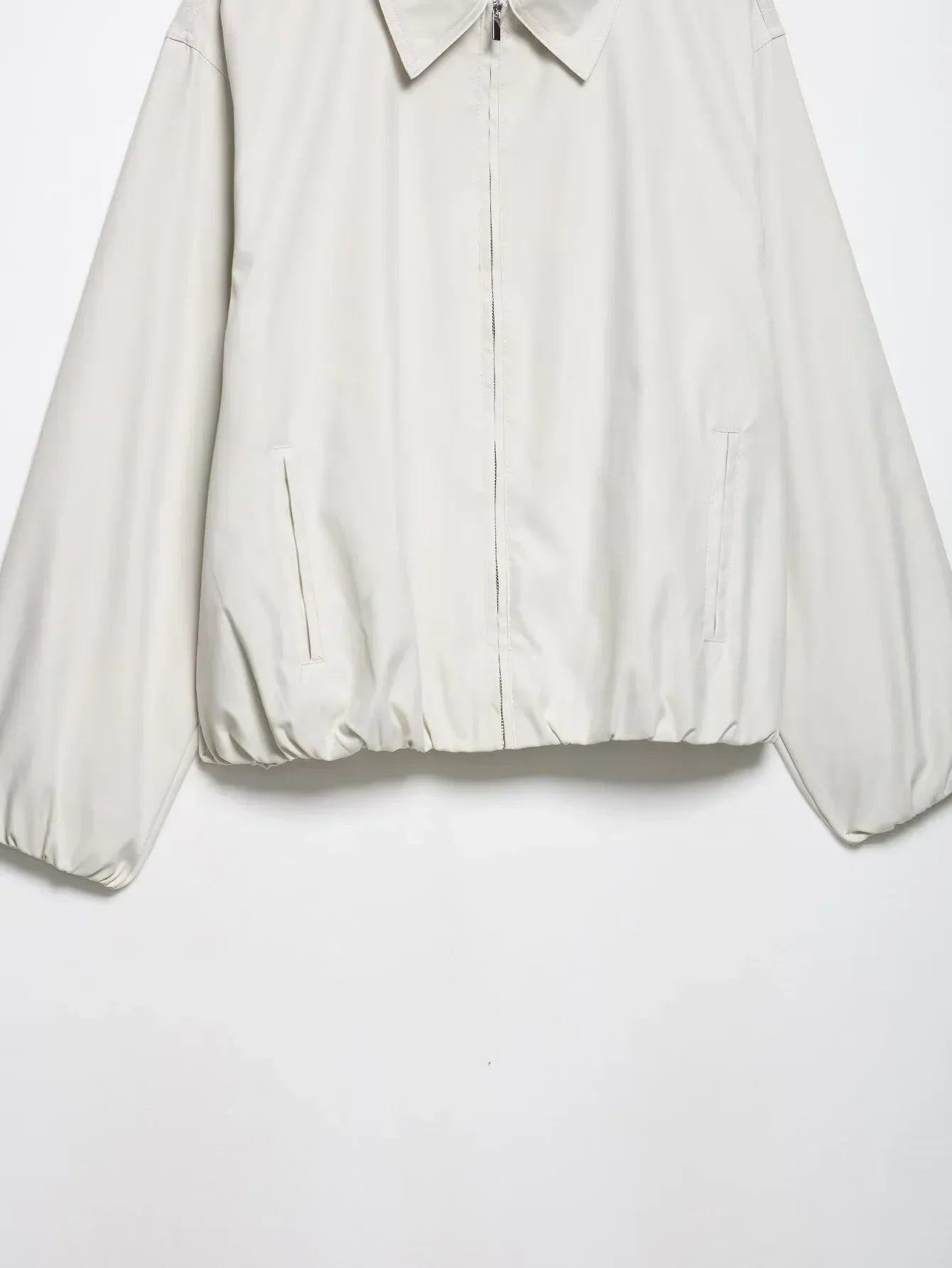 Fashionable Casual Loose Collar Zipper Jacket