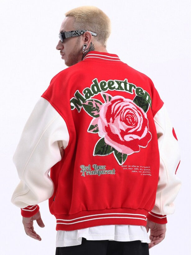 Vintage Flower Varsity Jacket