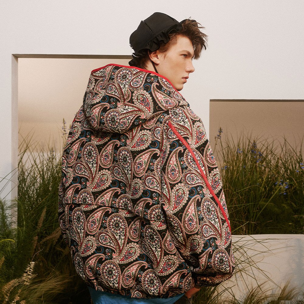 Colorful Cashew Flower Print Jacket