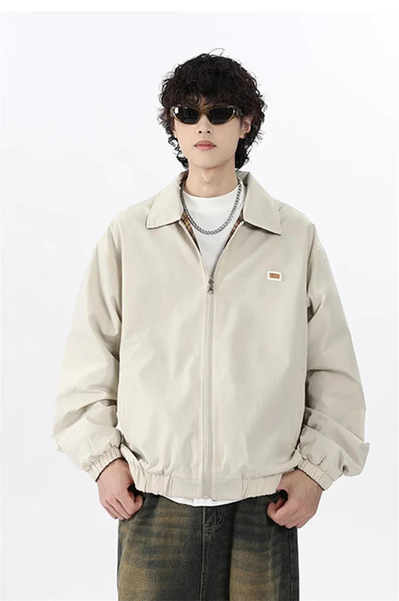 Casual Reversible Vintage Plaid Winter Jacket