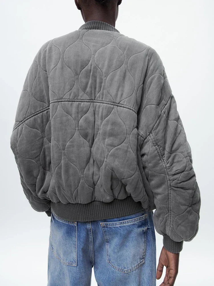 Textured Bomber Jacket