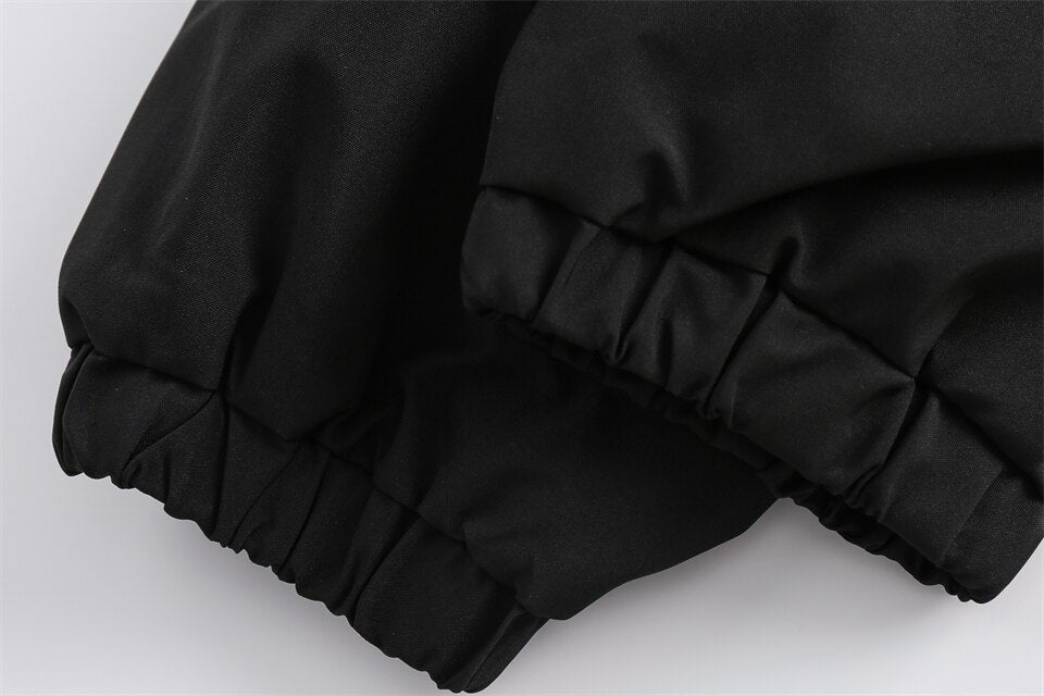 Black Zip-up Denim Jacket