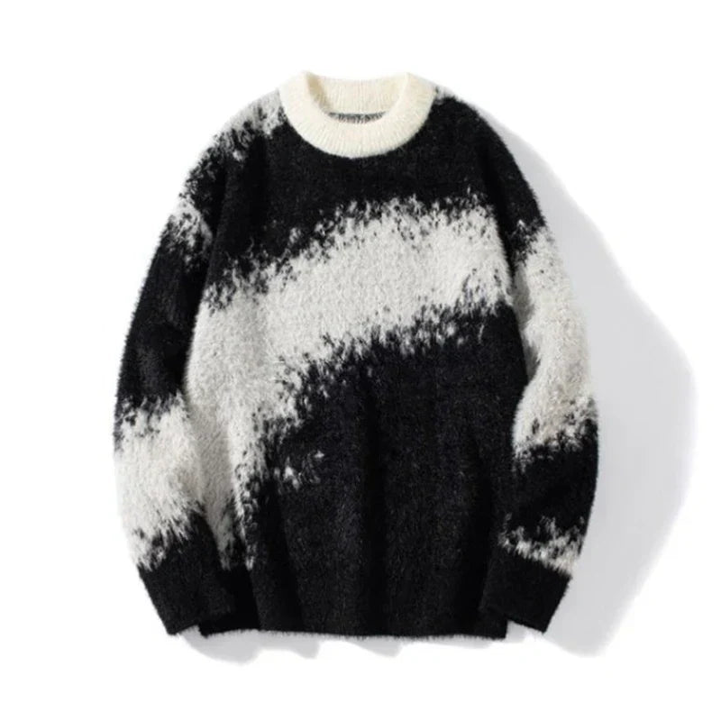 Streetwear Casual Vintage American Style Knitted Sweater