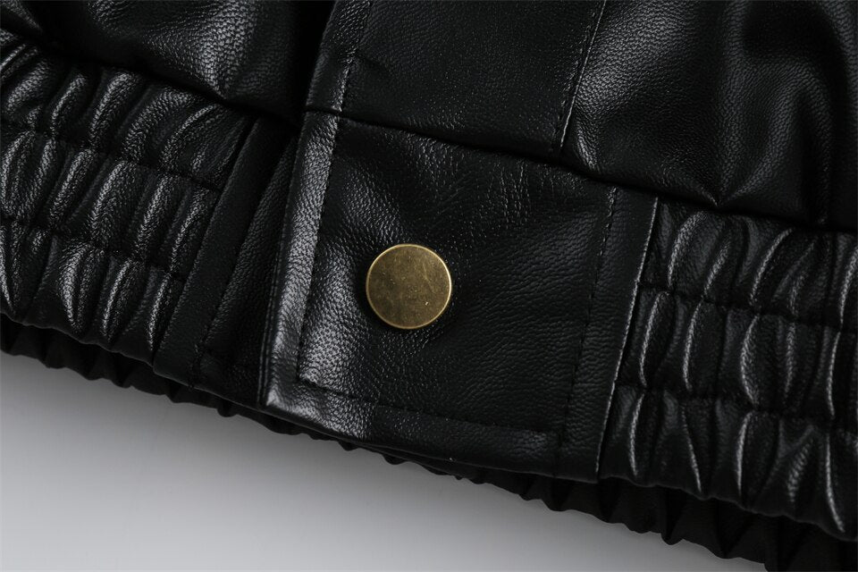 Retro Black Waterproof Leather Jacket