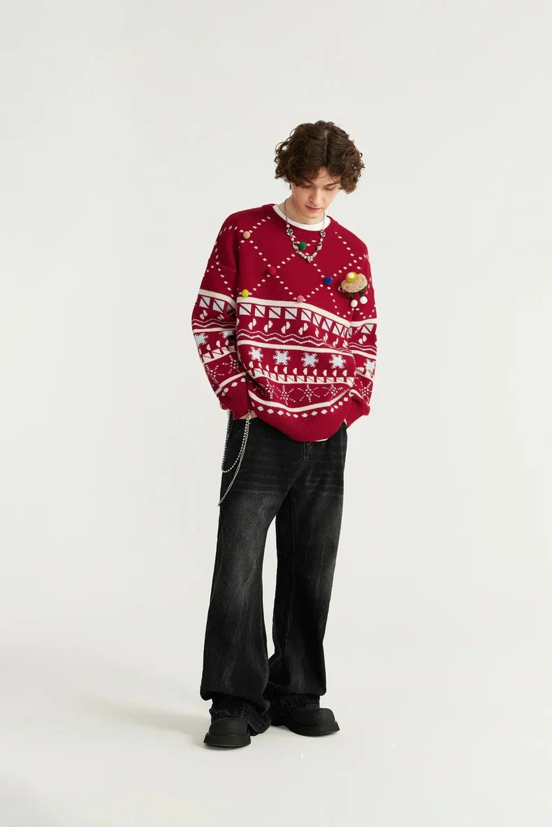 Christmas Knitted Snow Sweater