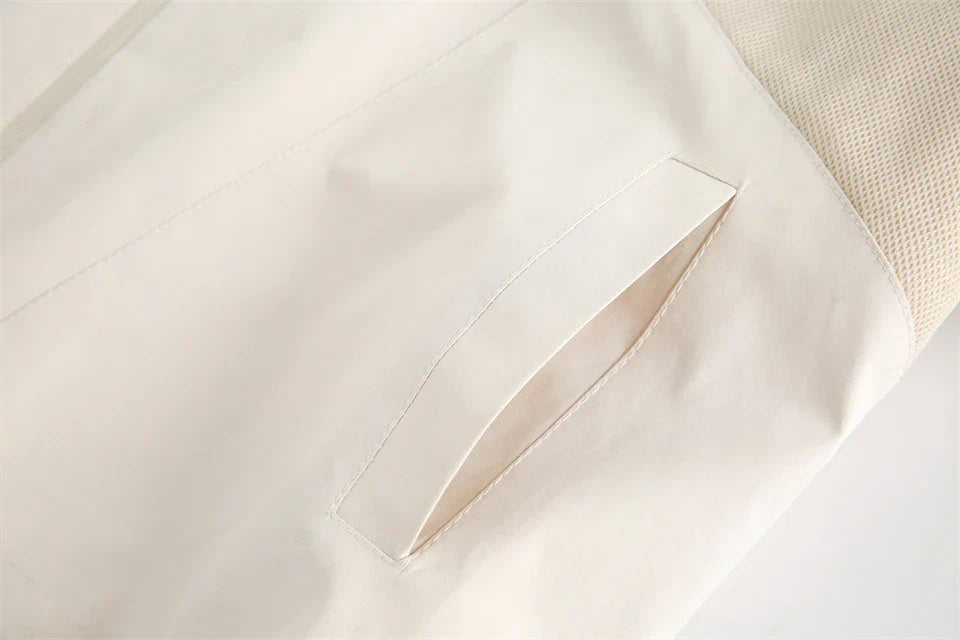 Patchwork Solid Thin Windbreaker Jacket