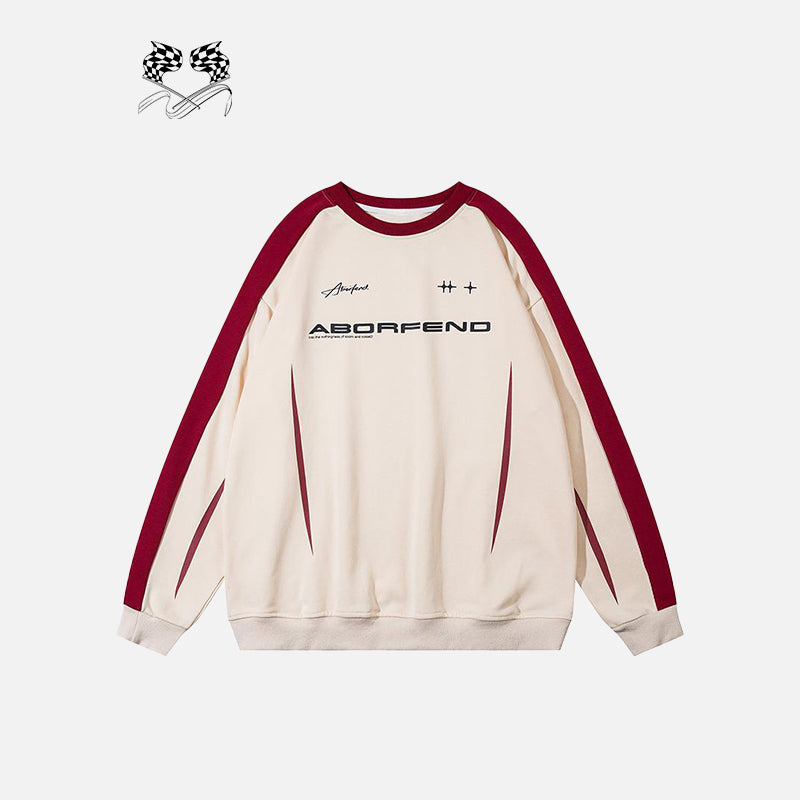 Sports Style Print Pattern Sweatshirt