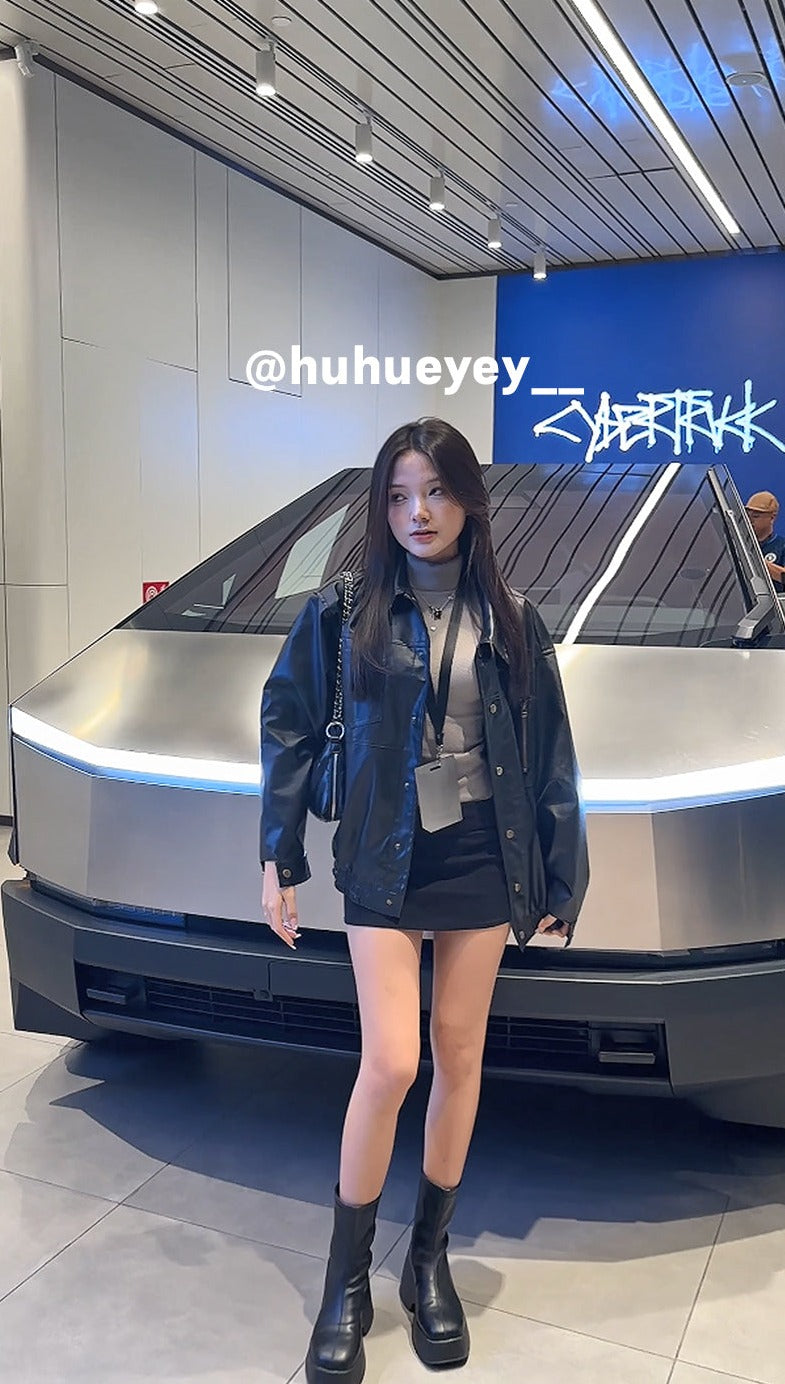 Retro Black Waterproof Leather Jacket