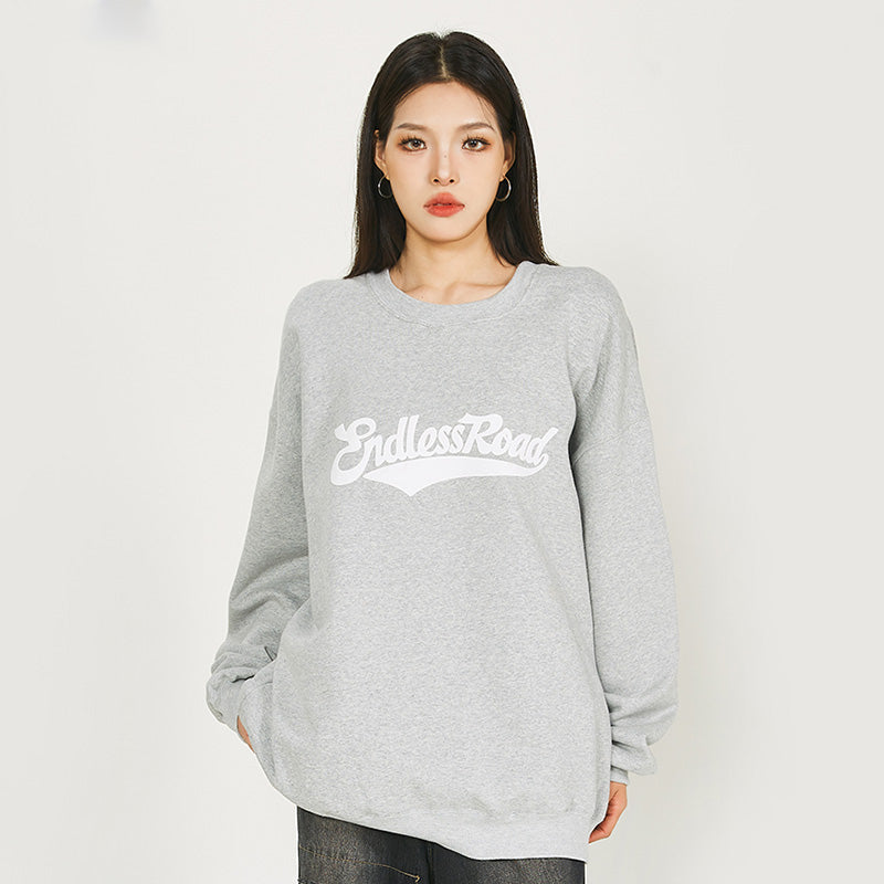 "Endless Road" Letter Print Sweatshirt