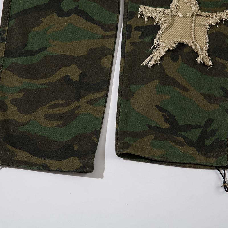 Y2K Vintage Star Patchwork Jeans