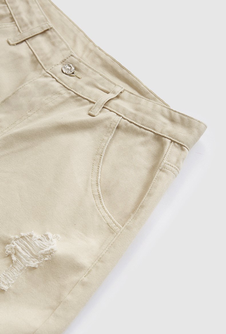 Loose Retro Gravel Ripped Jeans