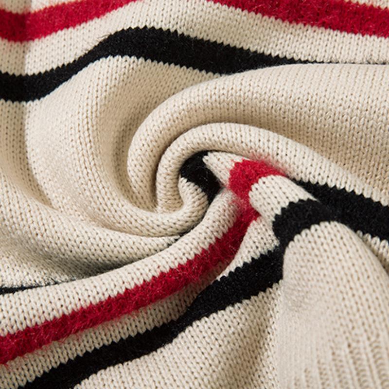 Oversized Striped Knitted Sweater