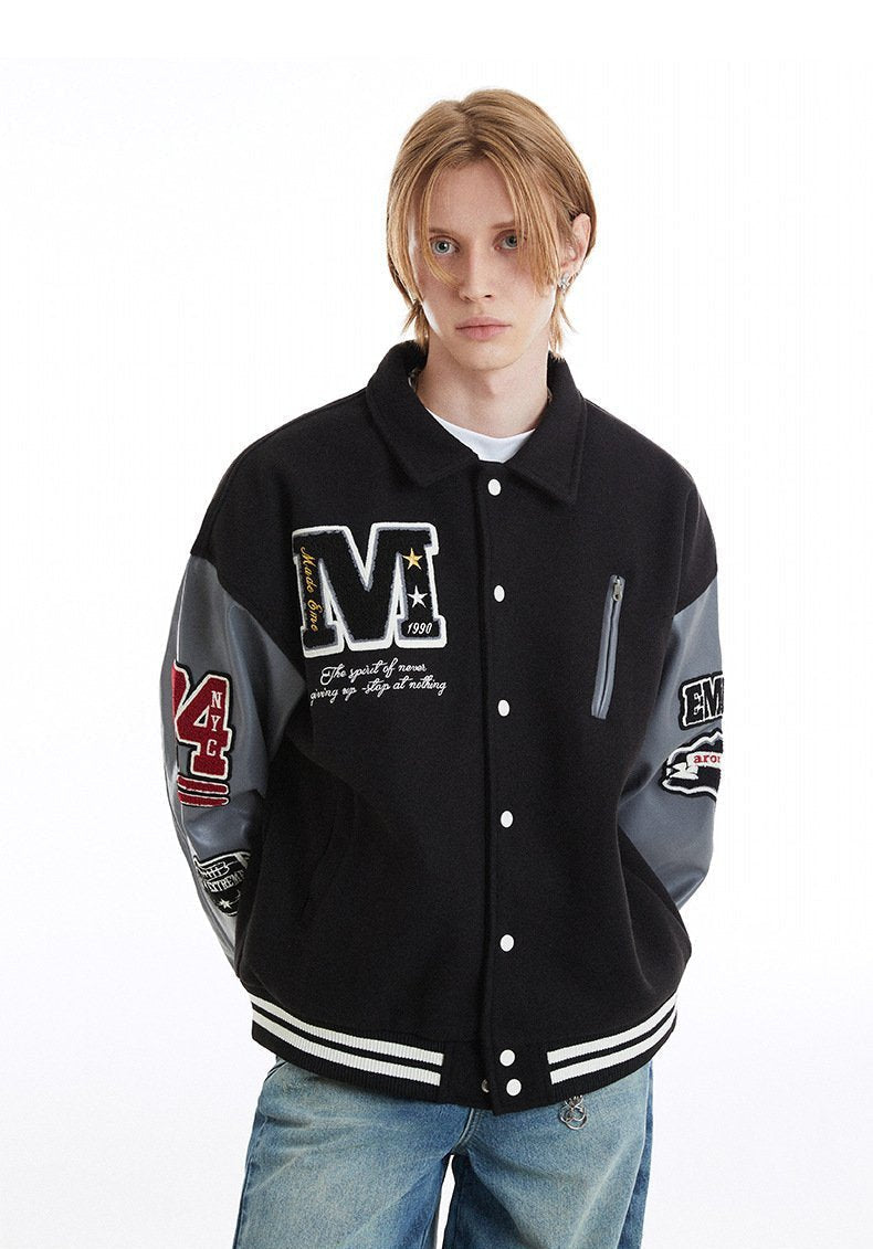 Patchwork Varsity Jacket