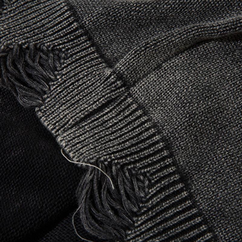 Loose Ripped Crewneck Sweatshirt