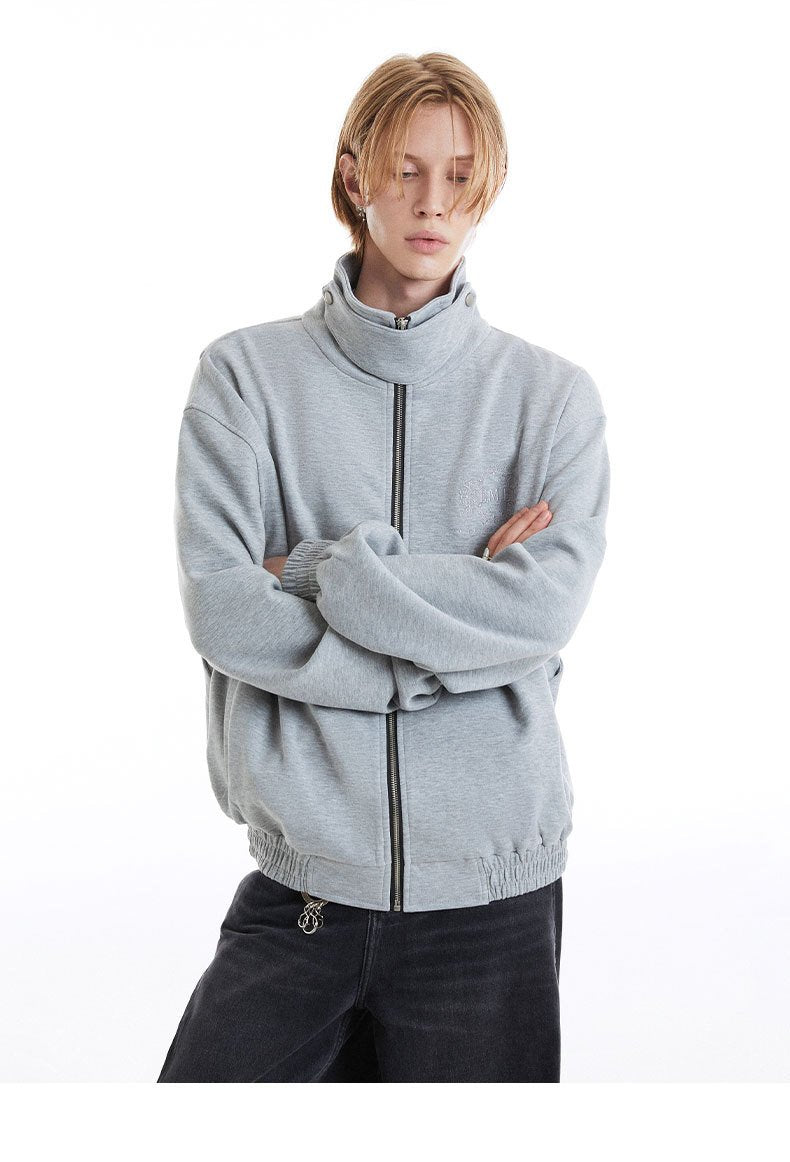 Full-Zip High-Neck Track Jacket