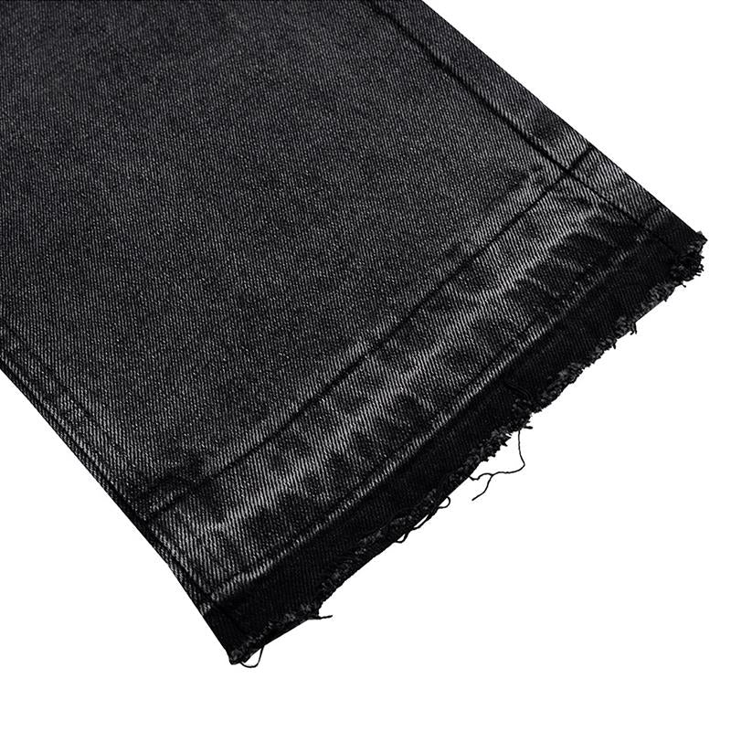 Contrast Stitching Straight Jeans