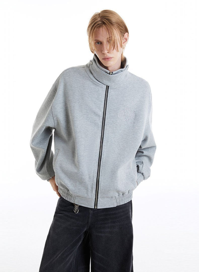 Full-Zip High-Neck Track Jacket