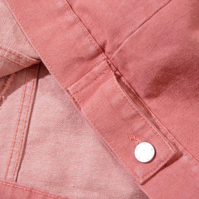 Ripped Pink Denim Jacket