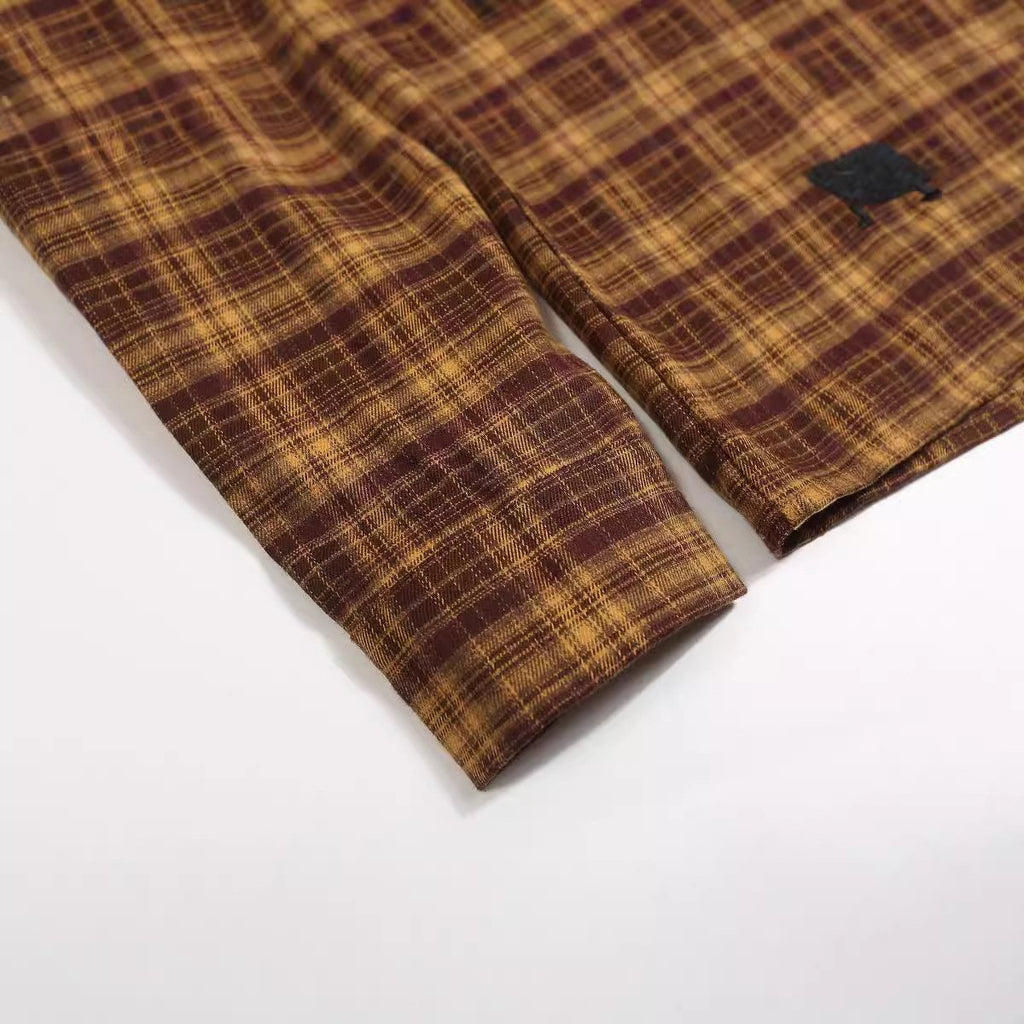 Patchwork Flannel Hooded Jacket