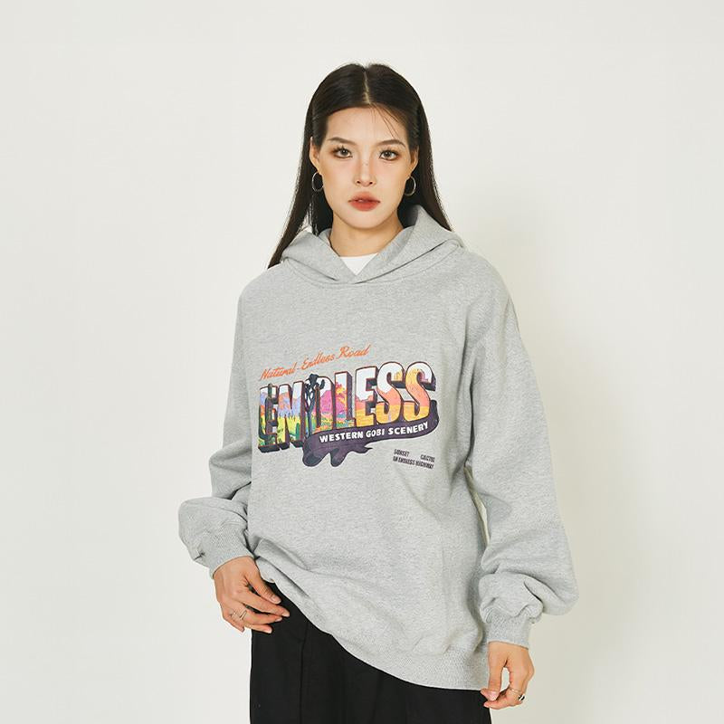 Endless Colourful Letter Print Hoodie
