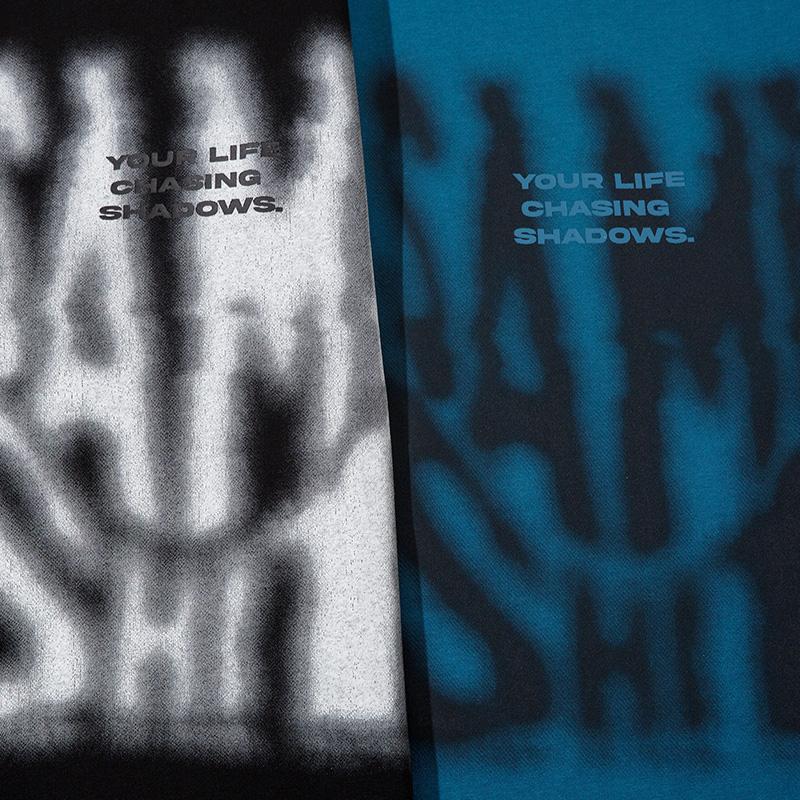 Life Chasing Shadow Print Sweatshirt