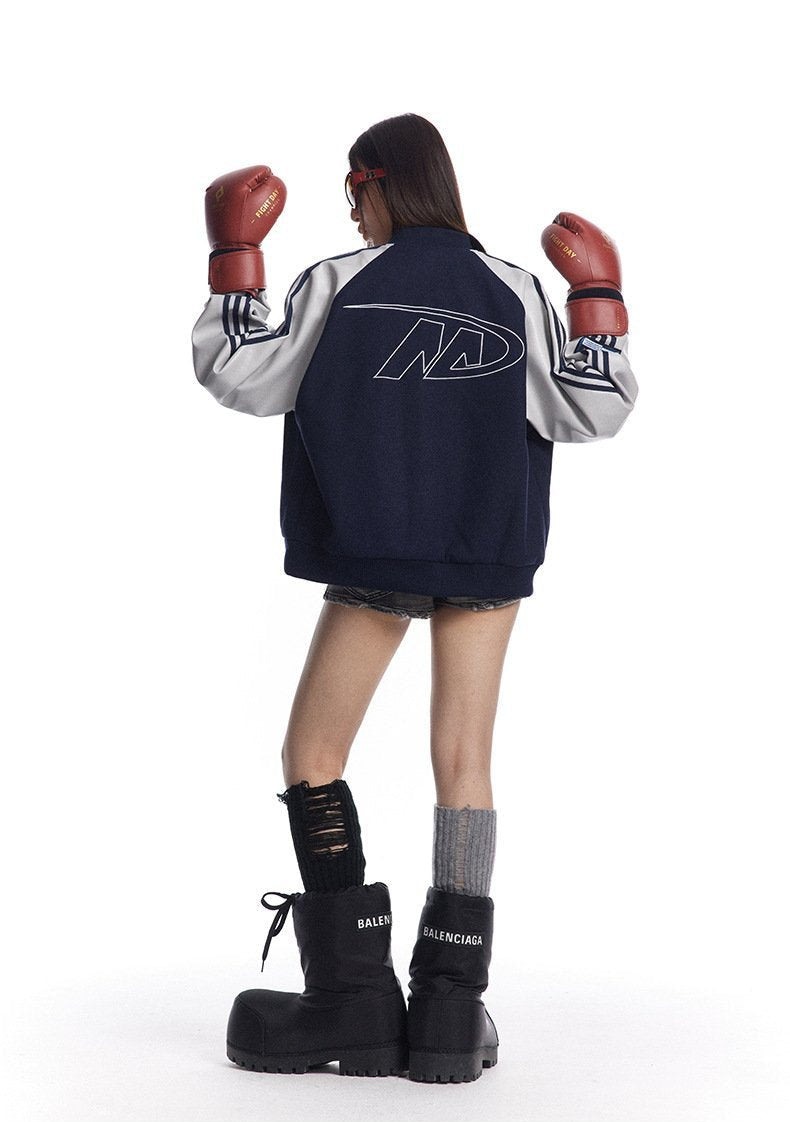 Arrow Stripe Varsity Jacket