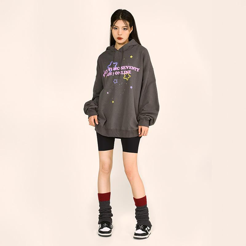 Star Graphic Oversized Hoodie