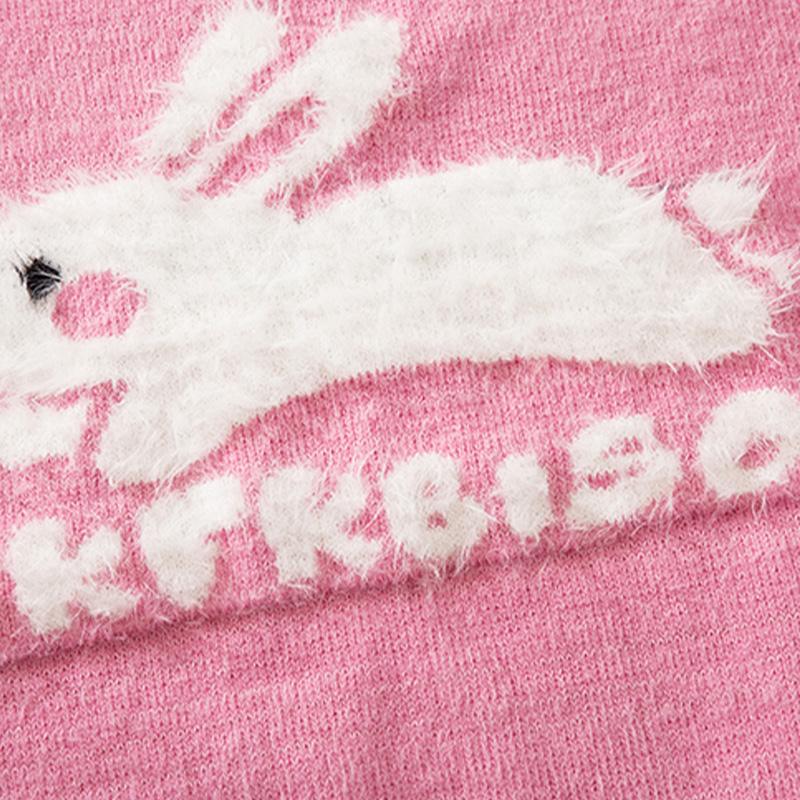 Rabbit Graphic Fuzzy Sweater