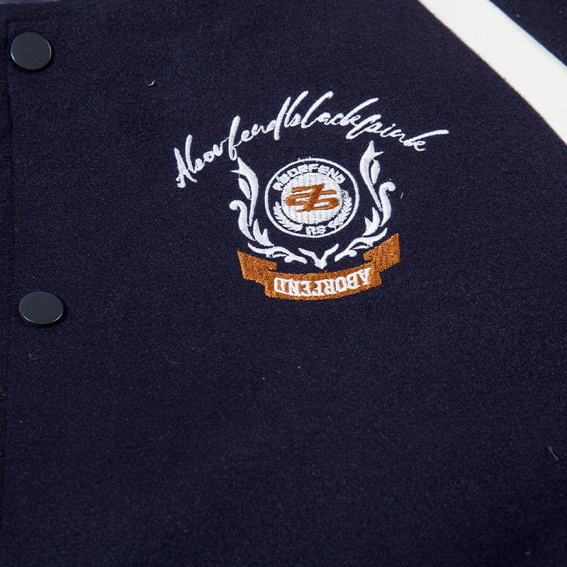 Splicing Color Retro Varsity Jacket