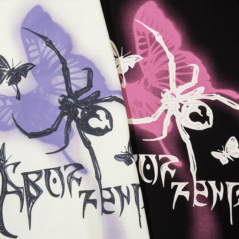 Butterfly and Spider Graphic Sweatshirt