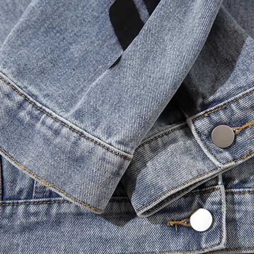 Retro Blue Washed Denim Jacket