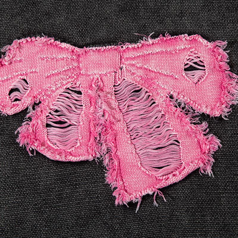 Loose Ripped Crewneck Sweatshirt